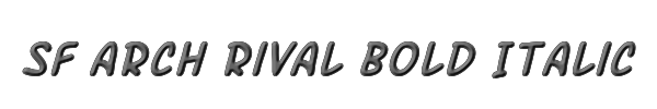 SF Arch Rival Bold Italic 