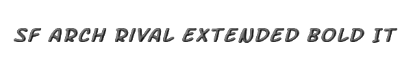 SF Arch Rival Extended Bold Italic 