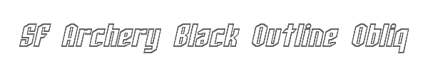 SF Archery Black Outline Oblique 