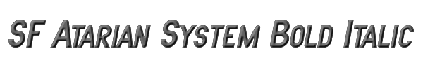 SF Atarian System Bold Italic 