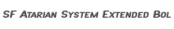 SF Atarian System Extended Bold Italic 