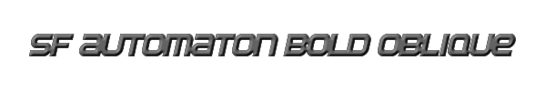 SF Automaton Bold Oblique 