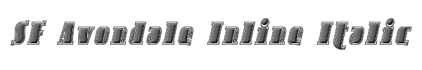 SF Avondale Inline Italic 