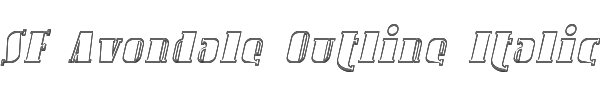 SF Avondale Outline Italic 