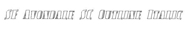 SF Avondale SC Outline Italic 