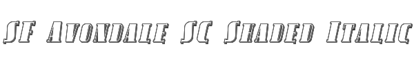 SF Avondale SC Shaded Italic 
