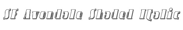 SF Avondale Shaded Italic 