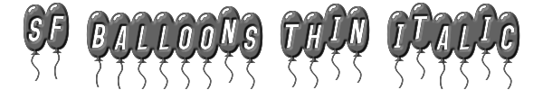 SF Balloons Thin Italic 