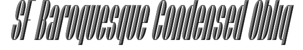 SF Baroquesque Condensed Oblique 