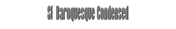 SF Baroquesque Condensed 
