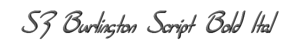 SF Burlington Script Bold Italic 