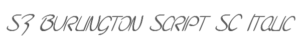 SF Burlington Script SC Italic 