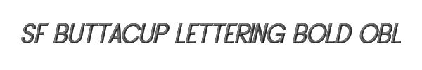 SF Buttacup Lettering Bold Oblique 