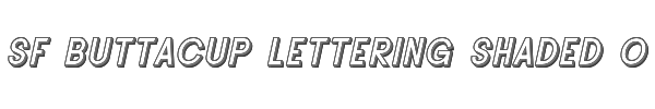 SF Buttacup Lettering Shaded Oblique 