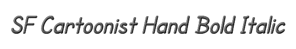 SF Cartoonist Hand Bold Italic 