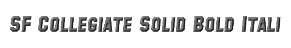 SF Collegiate Solid Bold Italic 