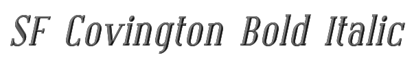 SF Covington Bold Italic 