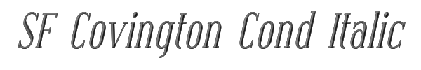 SF Covington Cond Italic 