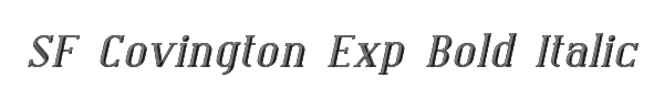 SF Covington Exp Bold Italic 