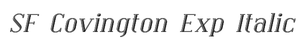 SF Covington Exp Italic 