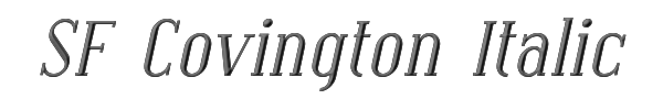 SF Covington Italic 