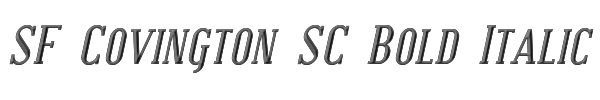 SF Covington SC Bold Italic 