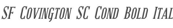 SF Covington SC Cond Bold Italic 