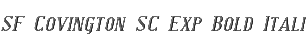 SF Covington SC Exp Bold Italic 