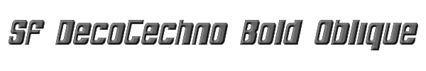 SF DecoTechno Bold Oblique 