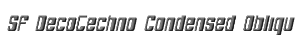 SF DecoTechno Condensed Oblique 