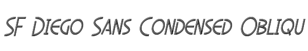 SF Diego Sans Condensed Oblique 