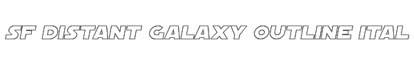 SF Distant Galaxy Outline Italic 