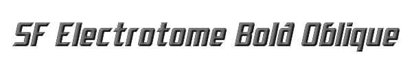 SF Electrotome Bold Oblique 