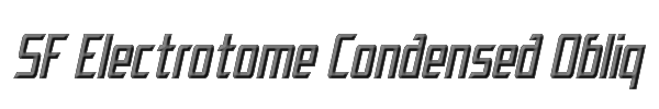 SF Electrotome Condensed Oblique 