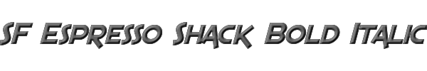 SF Espresso Shack Bold Italic 