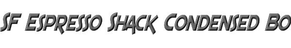 SF Espresso Shack Condensed Bold Italic 