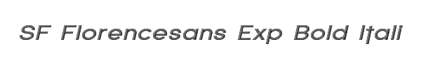 SF Florencesans Exp Bold Italic 