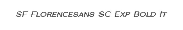 SF Florencesans SC Exp Bold Italic 