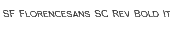 SF Florencesans SC Rev Bold Italic 