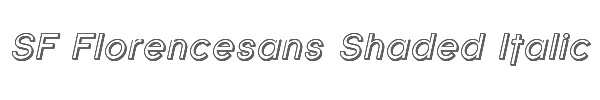 SF Florencesans Shaded Italic 