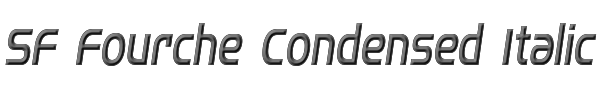 SF Fourche Condensed Italic 