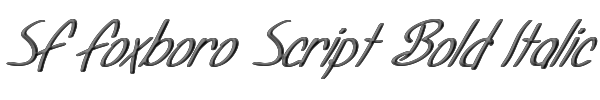 SF Foxboro Script Bold Italic 