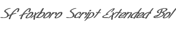 SF Foxboro Script Extended Bold Italic 
