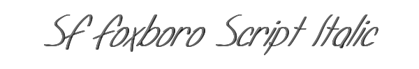 SF Foxboro Script Italic 