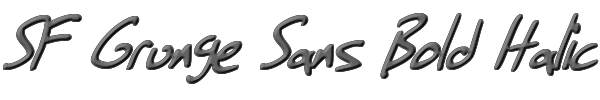SF Grunge Sans Bold Italic 