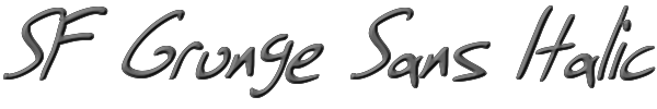 SF Grunge Sans Italic 