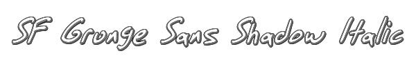 SF Grunge Sans Shadow Italic 