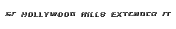 SF Hollywood Hills Extended Italic 