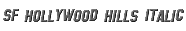 SF Hollywood Hills Italic 