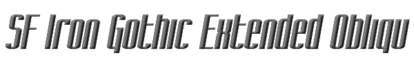 SF Iron Gothic Extended Oblique 